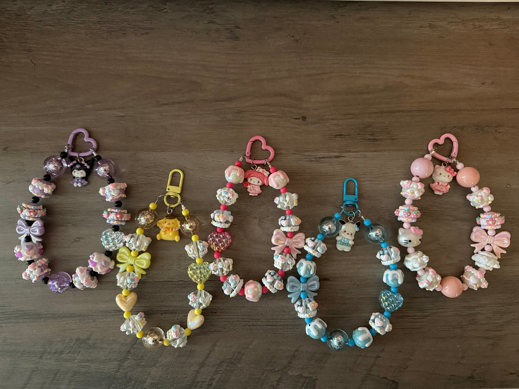 Sanrio Inspired Beaded Bag charms/Phone Charms